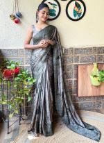 Rangoli Silk Grey Party Wear Prizam Print Saree